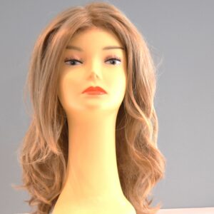 long blonde wig on mannequin head