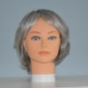 short gray wig on mannequin head