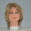 short blonde synthetic wig on mannequin head