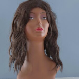 medium length brown hair on mannequin head