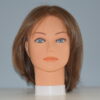 short brown synthetic wig on mannequin head