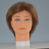 short brown synthetic wig on mannequin head