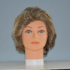 short blonde synthetic wig on mannequin head